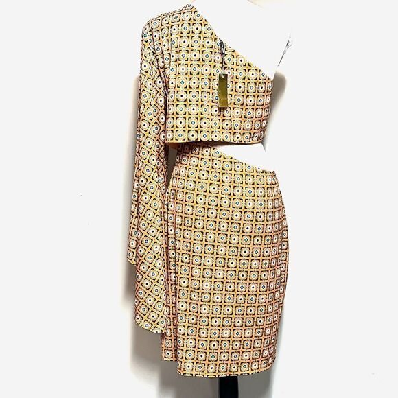 NWT Alexia Admor Reese One Shoulder Cut out Dress Sz L - Picture 4 of 7